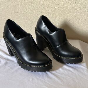 Dr. Martens Black Platform Shoes Cordelia